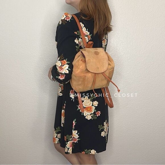 Urban Outfitters 100% Brown Suede Leather Backpack main image 5